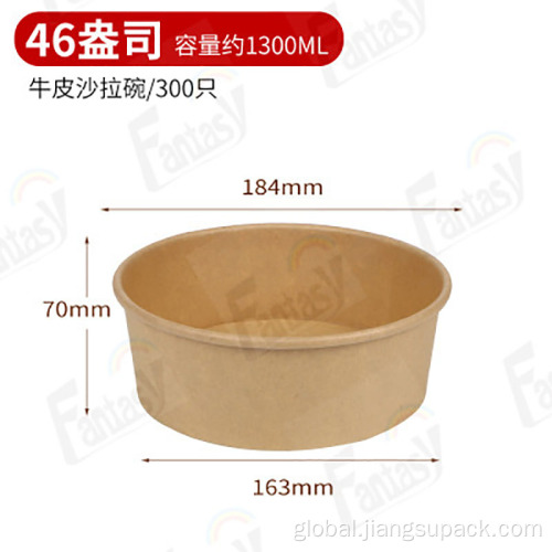 Italian Spaghetti Bowls Spaghetti Kraft Paper Bowl Fast Food Paper Bowl Manufactory